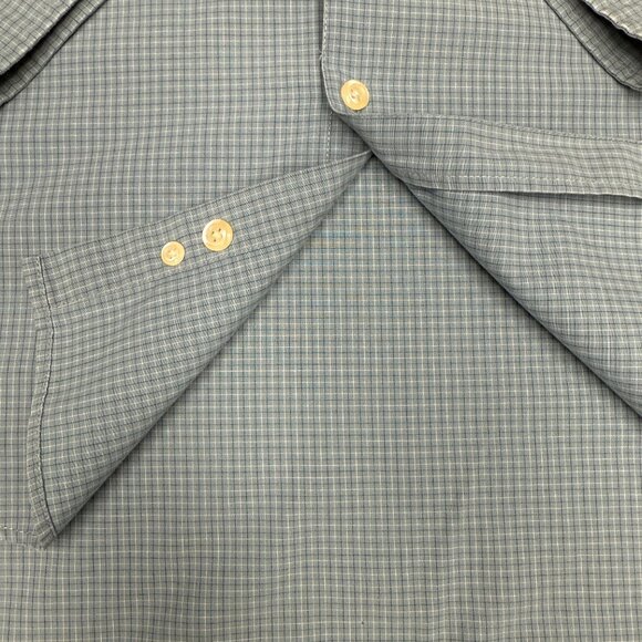 EUC Men's‎ J. CREW Sueded Broadcloth Mini Gingham Blue Shirt | Size XL - Picture 5 of 7